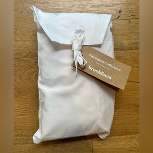 Brooklinen linen Standard pillowcase set cream NWT